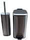 Eurocasa Inox Σετ Πιγκάλ και Καλαθάκι Μπάνιου Soft Close 6lt Ασημί