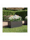 vidaXL Ghiveci De Flori Metalic Negru 80x40x40cm