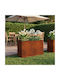 vidaXL Metallic Rusty Flower Pot 80x30x50cm