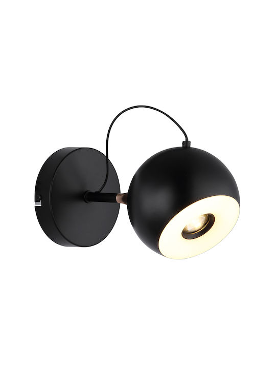 Globo Lighting Φωτιστικό Τοίχου με Ενσωματωμένο LED και Θερμό Λευκό Φως Μαύρο