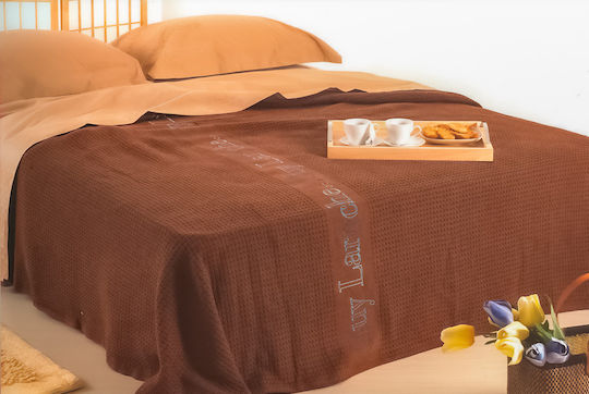 Guy Laroche Lifestyle Blanket Single 165x250cm Chocolate