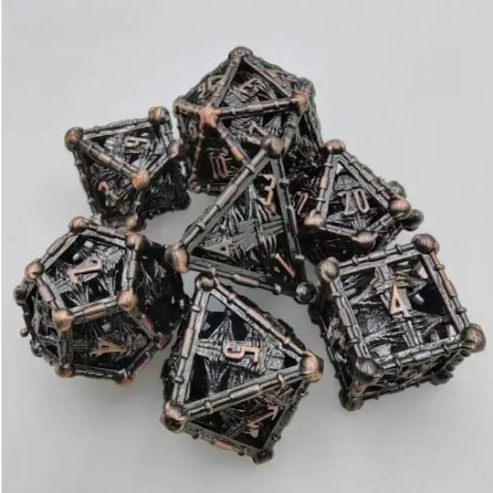 Suegao Set 7 Hohle Metallische Sarg Würfel Rollenspiele & Miniaturenkriegsspiele