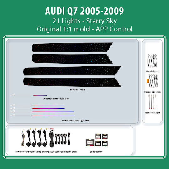 Diq Ambient Audi Q7 Trim 4l Digital Iq Ambient Light Audi Q7 Mod 2005-2010 21 Lights Starry Sky