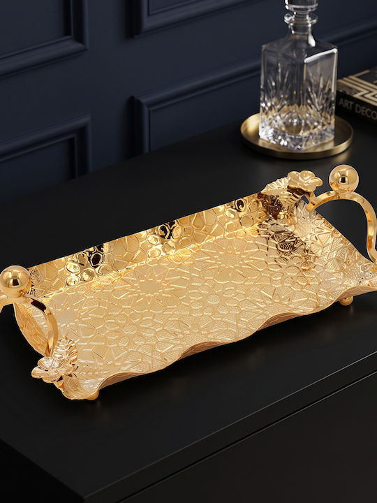 Keskor Decorative Metallic Rectangular Tray 25x12.5x7cm