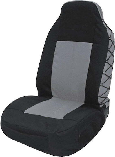Autoline Front Universal Cover Integrated Headrest Polyester Explorer 1 Piece Waterproof Black Grey