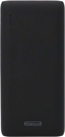 123accu Power Bank 20000mAh 20W με Θύρα USB-A και Θύρα USB-C Power Delivery Μαύρο