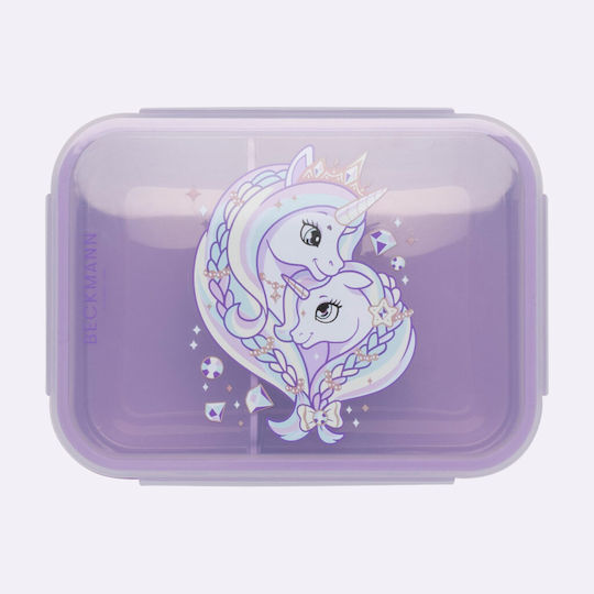 Beckmann Recipient Izotermic Din Plastic Pentru Copii Tematică Unicorni 1.7 Litri Violet