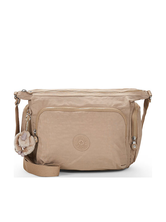 Kipling Gabb Γυναικεία Τσάντα Ώμου Tan Beige