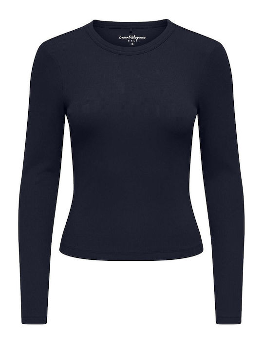 Only Damenbluse Langärmelig Marineblaue