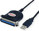 Roline Καλώδιο USB-A σε 1.8m 12.02.1092-10 1τμχ