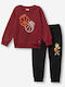 Kids Sweatpants Set Burgundy