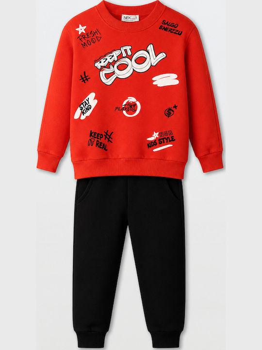 Kids Sweatpants Set Orange