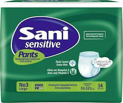 Sani Sensitive Πάνες Βρακάκι Ακράτειας Large 14τμχ
