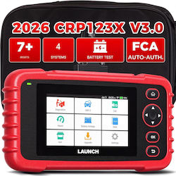 Launch Crp123x Elite V3.0 Tester de diagnostic auto profesional Scanner OBD2 Android 8.1 Ecran tactil de 5 inci 4 sisteme ECU Diagnostic 7 funcții de resetare service Epb Dpf Bms Sas Oil Citire Vin WiFi