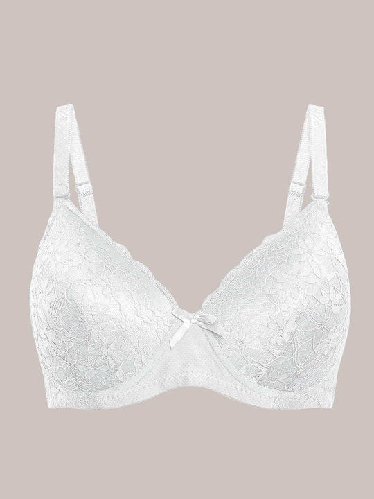 Celestino Women's Solid Lace Light Blue Bra