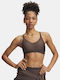 Crossback Low Damen Sport-BH Braun mit Futter