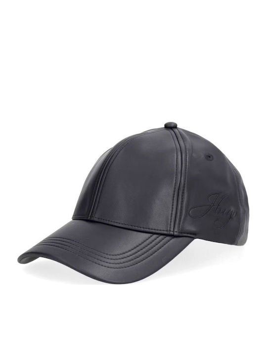 Hugo Cap Ally-pu Faux Leather Logo Black