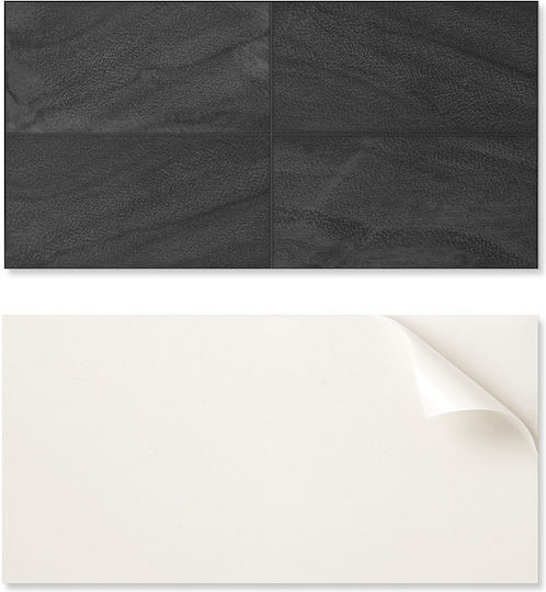 Vinyl Decoration Print Assembly Without Tools Dark Stone Slabs 6x60x30 Pieces