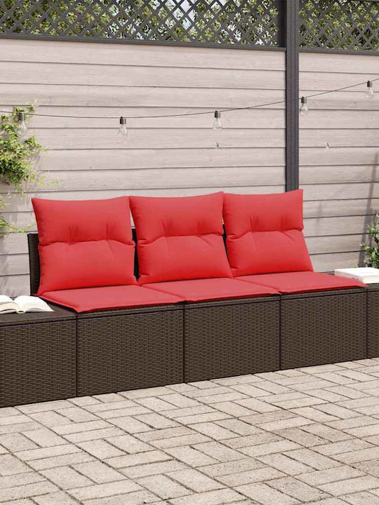 vidaXL Outdoor-Sofa Rattan mit Kissen