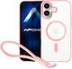 Apokin Back Cover Σιλικόνης με Λουράκι Διάφανο (iPhone 16)