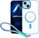 Apokin Back Cover Σιλικόνης με Λουράκι Διάφανο (iPhone 15)