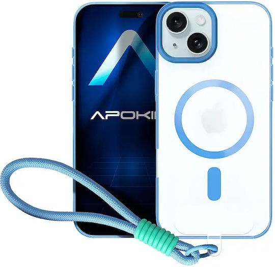 Apokin Back Cover Σιλικόνης με Λουράκι Διάφανο (iPhone 15)