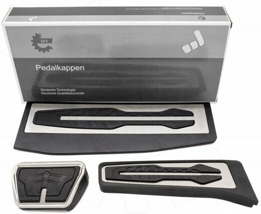 SKV Car Pedal Set For Bmw X1 X3 X4 X5 X6 Silver 3 Pieces