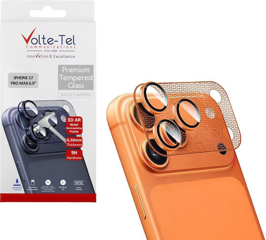 Volte-Tel Протектор За Камера Закалено Стъкло Оранжев За iPhone 17 Pro Max
