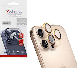 Volte-Tel Protecție Cameră Tempered Glass Auriu pentru Iphone 16 Pro, Iphone 16 Pro Max Volte-Tel Protecție Cameră Tempered Glass Auriu pentru Iphone 16 Pro, Iphone 16 Pro Max
