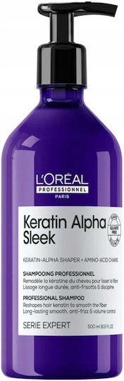 L'Oreal Paris Keratin Alpha Sleek Σαμπουάν Λείανσης 500ml