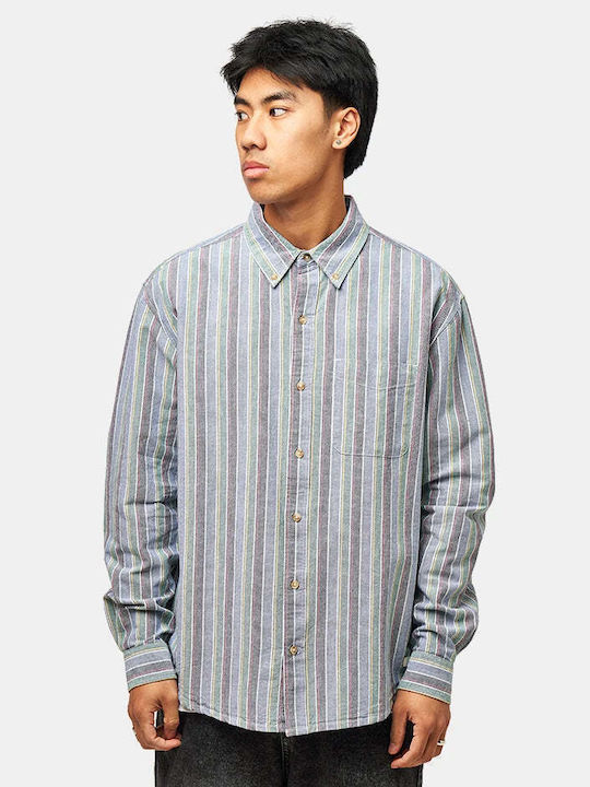 Long Sleeve Shirt in Regular Fit Striped Multicolours