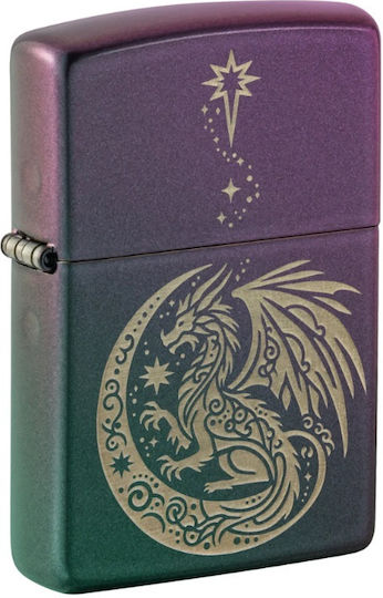 Zippo Dragon Αναπτήρας Φλόγας σε Μωβ χρώμα