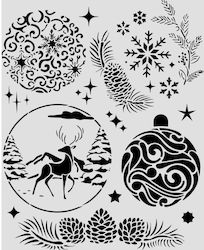 Thick Stencil 20x25cm Stamperia Christmas Χριστ...