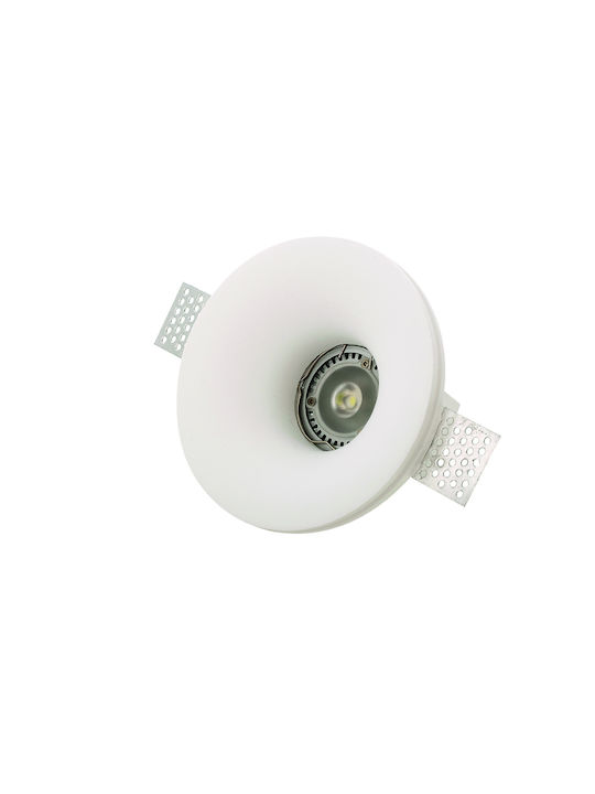 Inlight Recessed Spot with GU10 Bulb Base White 13x13cm