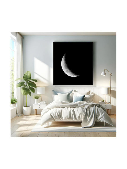 Painting Crescent Moon In Night Sky Crescent Mo...