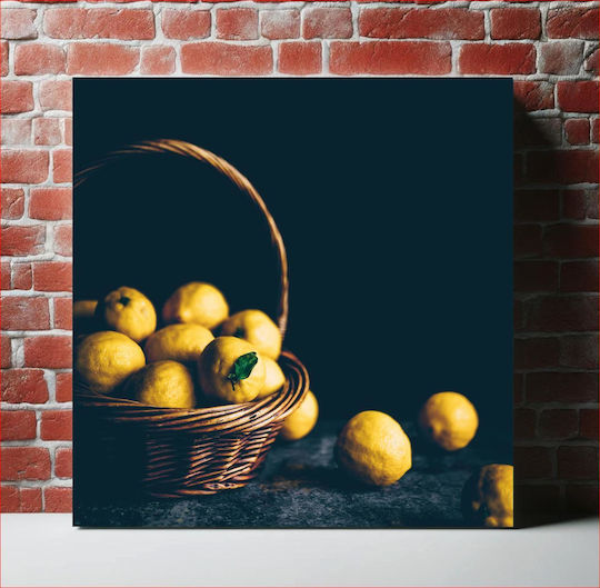 Basket Of Lemons Καλάθι Με Λεμόνια 1 σε Καμβά