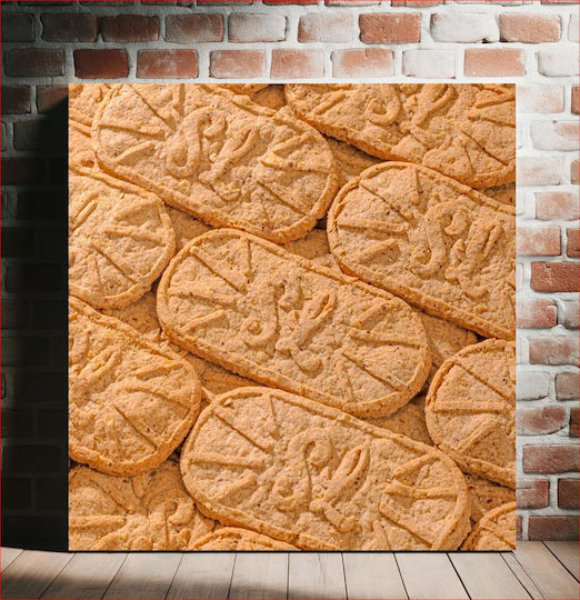Gemälde Close-up Biscuits Konstruktionsaufnahme von Keksen 110x110