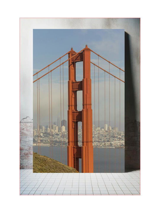 iLovePrints Gemälde Golden Gate Bridge in San Francisco Brücke Golden Gate im San Francisco 100x150