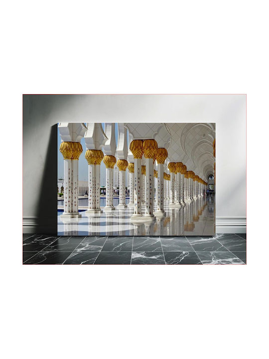 iLovePrints Golden Columns In Architectural Detail Χρυσές Στήλες Αρχιτεκtonische Leinwand 150x100