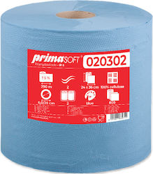 Prima Soft Industrielle Reinigungspapiere Blau Papierrolle 290m 2-lagig 24x36cm 2 Rollen Set Prima Soft
