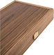 Manopoulos Walnut Wooden Checkers & Dice for Backgammon Handmade Green 20cm