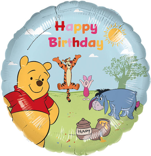 Foil Luftballon 17 Winnie Pooh & Friends Happy Birthday Bunt 45 cm