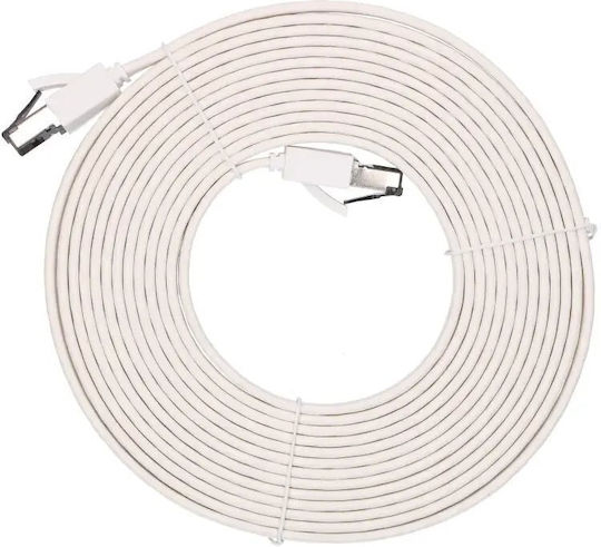 Extralink Flaches U/FTP (STP) Netzwerkkabel Ethernet 5m Weiß