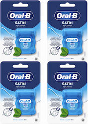 Oral-B Satin Floss Ață Dentară Cerată Cu Aromă De Mentă 50m 4 Bucăți Oral-B Satin Floss Ață Dentară Cerată Cu Aromă De Mentă 50m 4 Bucăți