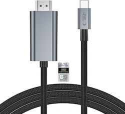Tech-Protect Ultraboost HDMI 2.1 HDMI male - USB-C male 2m Grey Tech-Protect Ultraboost HDMI 2.1 HDMI male - USB-C male 2m Grey