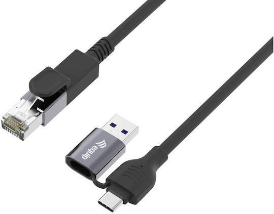 Equip U/UTP Мрежов Кабел Ethernet 3м Черен