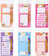 Memo Pads Set Pen Magnetic Base 6 Designs 1 Piece