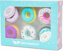 Yolo Set Erasers For Pencil 6 Pieces