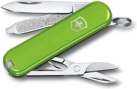 Victorinox Classic Sd Swiss Army Knife Keychain 7 Tools Green
