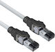 Act S/FTP Cat.6a (Gigabit) Мрежов Кабел Ethernet 1.5м Сив